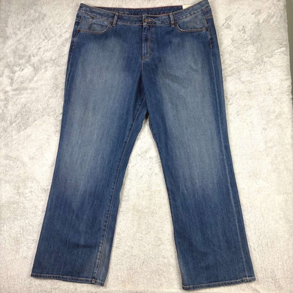 Talbots Heritage Bootcut Jeans‎ Women's Size 22W Medium Wash Denim Stretch NWT